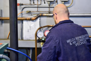 Welch Refrigeration engineer providing HVAC and refrigeration servicing in Suffolk
